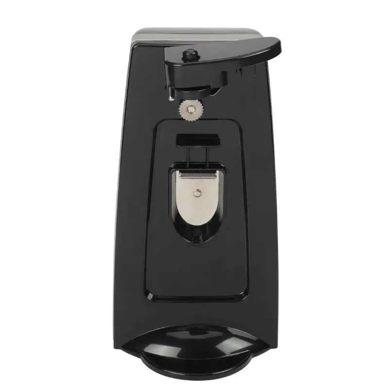 Can Opener and Knife Sharpener, Bottle Opener with Removable Cutting Lever Black