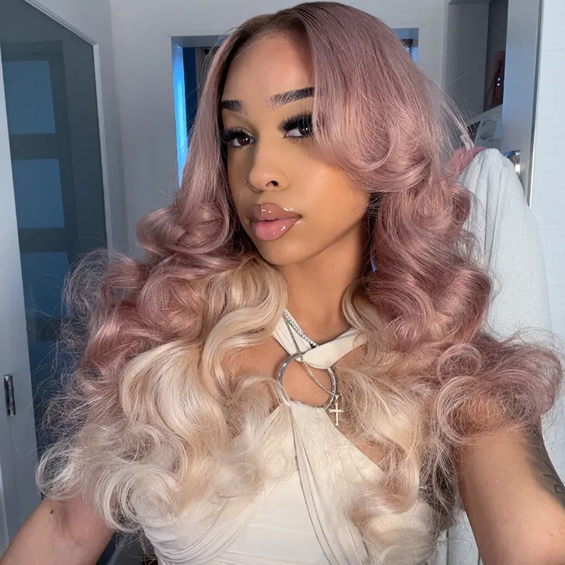 [NEW IN OSTB] Megalook 13x6 Three-Go Glueless Lace Frontal Pull Go Wigs Ombre Strawberry Blonde Pre-All Wigs 100% Human Hair Wig with Drawstring 22inch