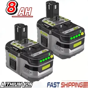 High Quality For RYOBI 18V 8.0Ah P108 High Capacity Battery 18Volt Lithium-Ion One Plus Long Endurance with LED indicator
