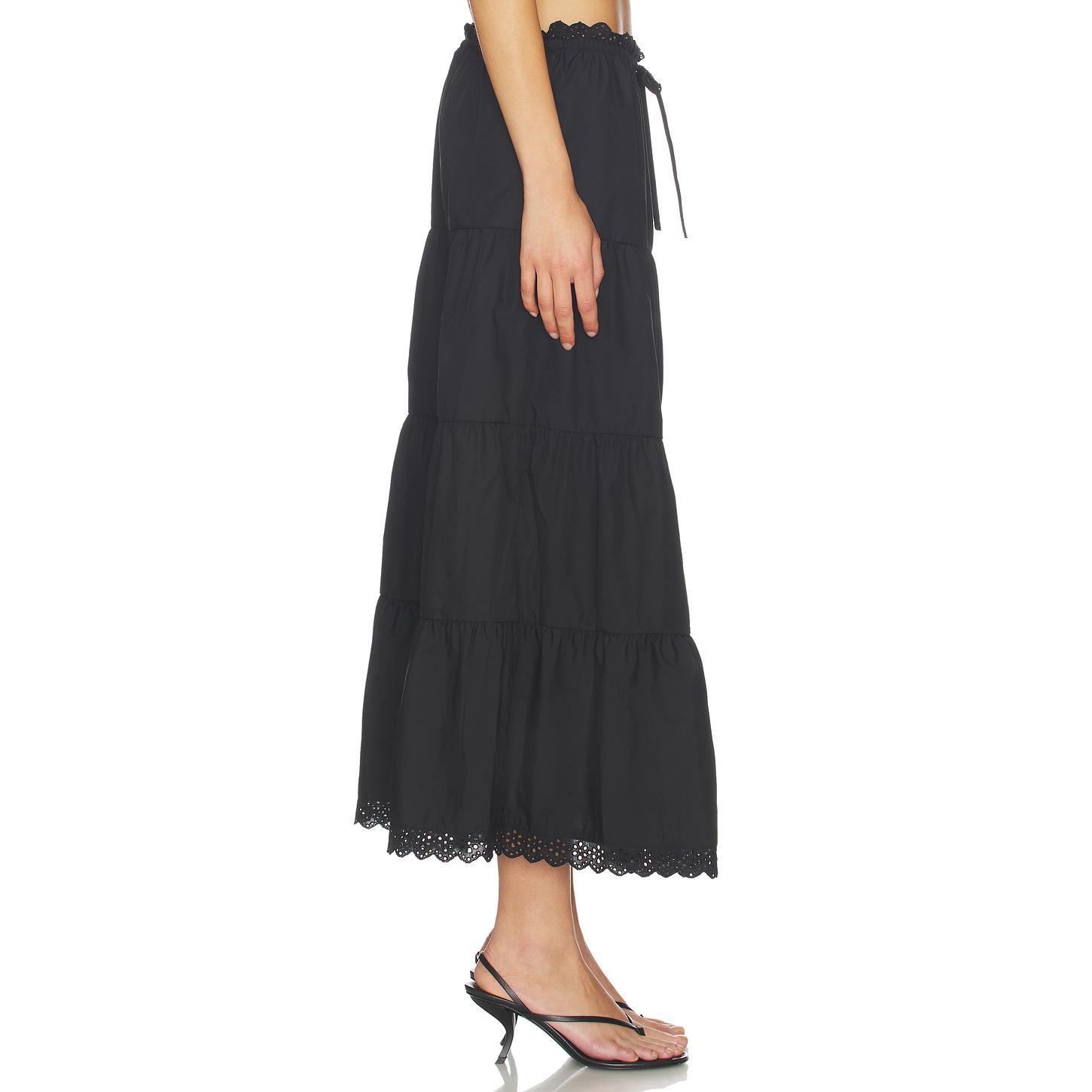 MORE TO COME Angela Maxi Skirt in Black