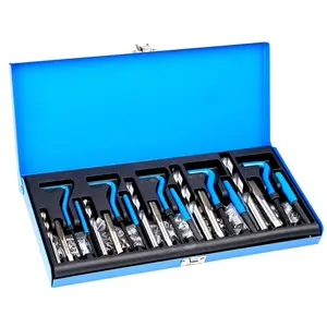 【Father's Day】VEVOR 131 PCS Helicoil Thread Repair Kit SAE Tool 1/4 5/16 3/8 7/16 1/2 in UNC，repair tool kit