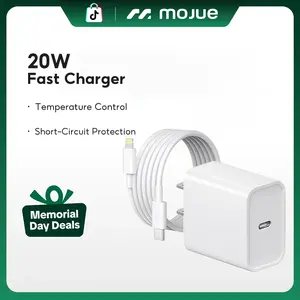 6FT Super Fast Charging 4-Pack Type-C Wall Charger Block with 4-Pack USB-C to Lightning Cable for iPhone 14/13/12 AirPods Pro Mobile Smartphone Device Cellphone