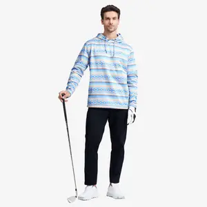 MAELREG Golf fashion printed men's hoodie,performance golf apparel , lightweight and comfortable pullover, Ethnic men's tops