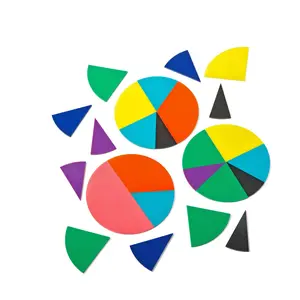 hand2mind Plastic Rainbow Fraction Circles, Fraction Equivalency, Circle Manipulatives, Montessori Math Materials, Teacher Supplies for Math Classroom, Math Manipulatives 4th Grade (Set of 51)