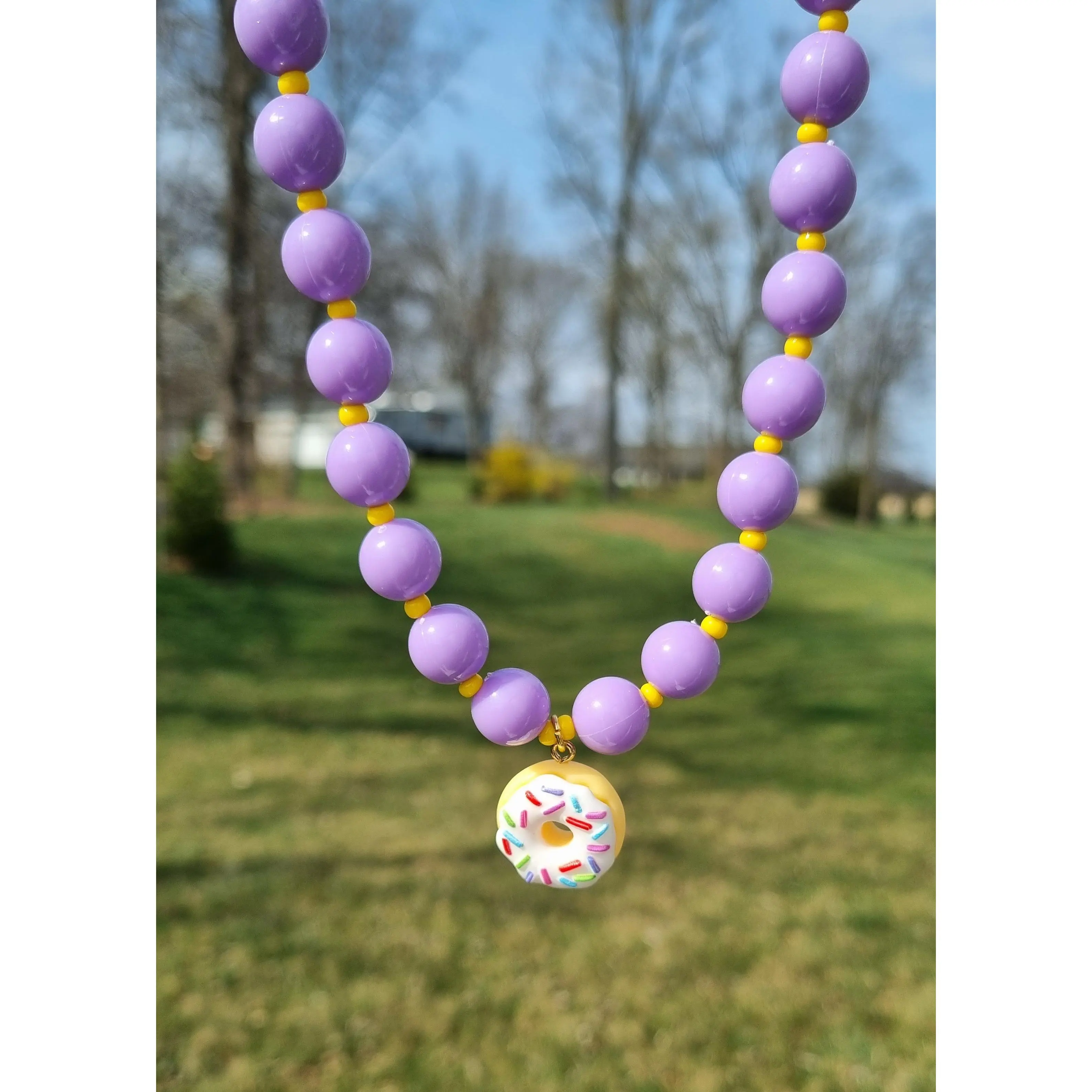 Chunky Necklace – Purple – Donut