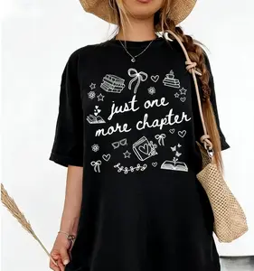 Just One More Chapter Tshirt, Bookish Merch Book Lover Shirt, Bookish Girly Tee, Reading Shirt, Reader T-Shirt, Cute Book TShirt