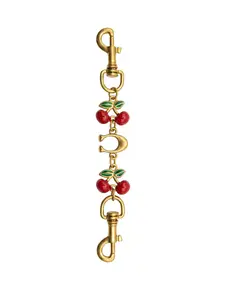 Vintage Cherry Letter C Bag Strap Extender Retro Gold Enamel Handbag Extension Chain Fix Short Purse Strap Cute Y2K Aesthetic Luxury Designer Decor Accessory For Women Girls Daily Street Party Bag Upgrade Gift Purse Accessories Bag Chains