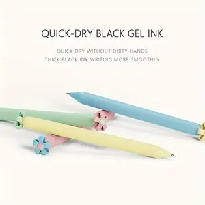 Creative Deformed Flower Ballpoint Pens, 4/8pcs Ink Refills, Office & School Supplies, Cute Gift Idea, Fast-Drying, Gel Ink Pens