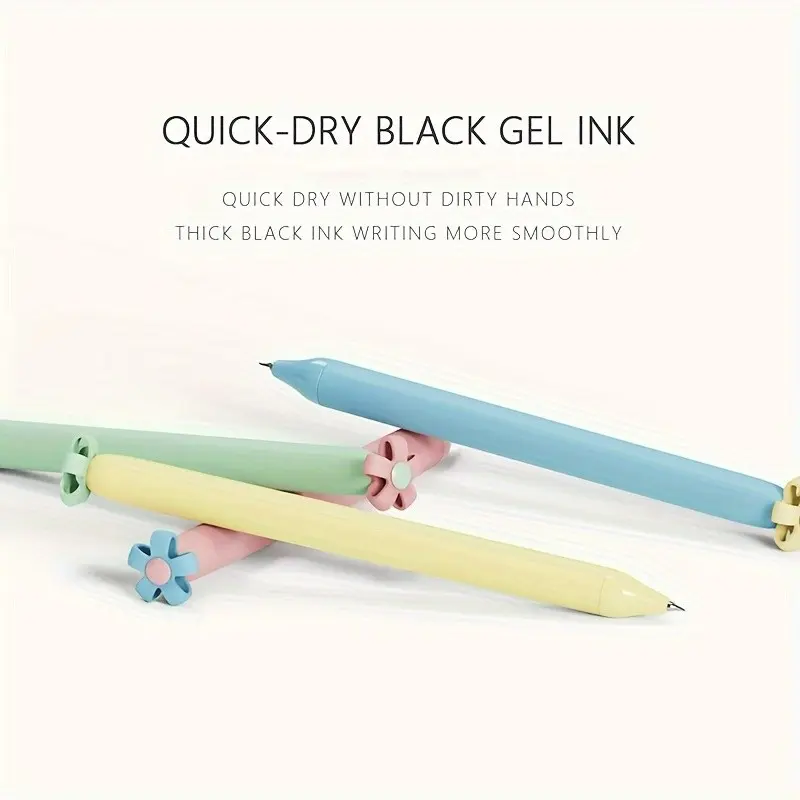 Creative Deformed Flower Ballpoint Pens, 4/8pcs Ink Refills, Office & School Supplies, Cute Gift Idea, Fast-Drying, Gel Ink Pens