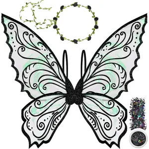 Fairy Wings Adult Women, Fairy Costume for Woman Butterfly Wings for Girls Adult Halloween Costume Cosplay Dress Up