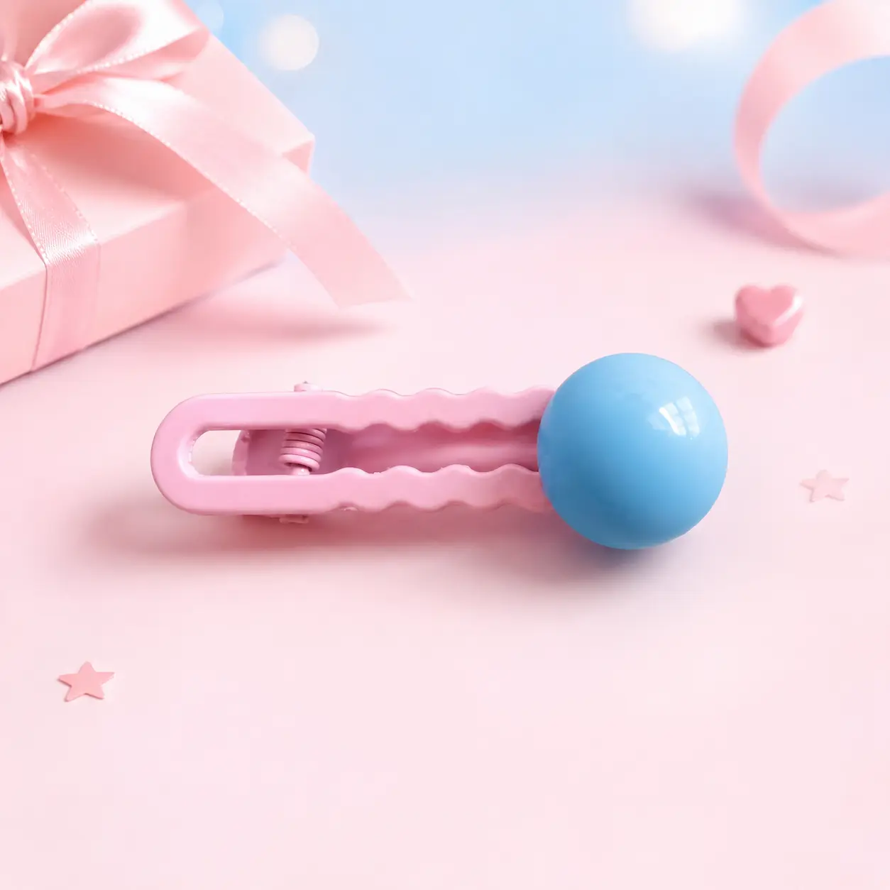 [1 gift]Pink Hair Clips Pins for Women Girl Hairstylist Scissor Clips Beautician Gifts for Christmas, Birthdays