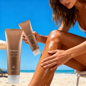 Nu Skin Self Tanner Gel | Natural Summer Tan for Face & Body | Beauty & Skin Care | Vitamin E & Avocado Oil | Natural Body Bronzer with DHA & Amino Acids | 4.2oz | 1 Pack | Mother's Day Gifts