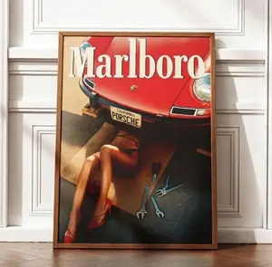 [SALE UP TO 30% + FREE SHIP + NO FRAME] Vintage Western Cigarette Poster, Retro Marlboro Poster