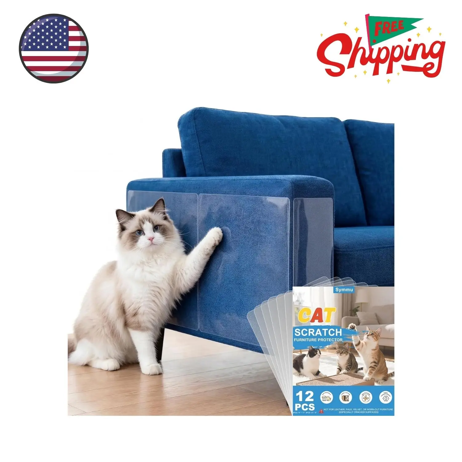 12PCS Anti Cat Scratch Furniture Protector