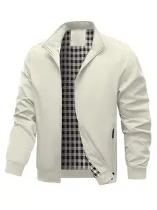 Men's Bomber Jacket, Fashionable Versatile Outerwear for All Seasons, Casual Trendy Layering Choice, Stylish Men's Coat, Bomber Baseball Jacket