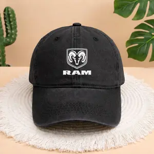 RAM Logo Embroidered Baseball Cap for Men, Dodge RAM Truck Hat, Adjustable Cotton Dad Hat, Pickup Truck Lover Gift