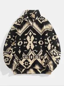 Men's Half-Zip Fleece Pullover Hoodie, Long Sleeve, Thick, Warm & Comfortable, Ideal for Outdoor Adventures, Hiking, Casual Days, Fall & Winter Wear