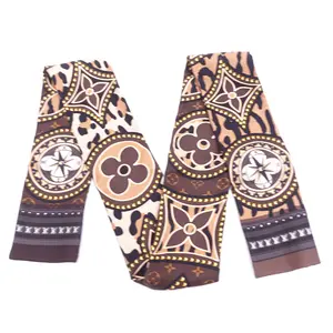 Pre-owned Louis Vuitton Twillie Brown Silk Scarf T10350777