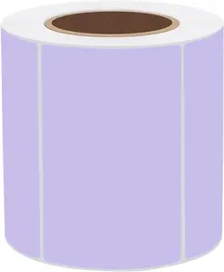 3x2 inch Direct Thermal Label Stickers for Barcode, Address, Compatible with Rollo Label Printer & Zebra Desktop Printers (Purple)