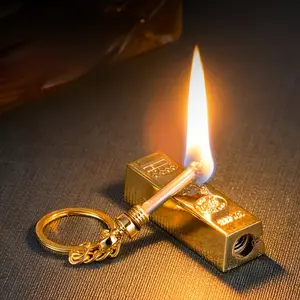 (Kerosene Not Included) Kerosene Lighter, Convenient Gold Bar Keychain, Reusable Kerosene Ignition Stick, Suitable For Outdoor Survival Camping, Very Suitable For Barbecue And Outdoor Survival Camping, Use In Emergencies (Must Add Kerosene To Ignite)