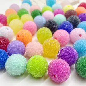 20mm 50PCS sugar rhinestone beads,cute  large acrylic beads suitable for DIY jewelry, bracelets, necklaces, keychains, and phone chains