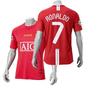 0708 Home Champions League Red CR. 7 Short Sleeve Soccer Jersey
