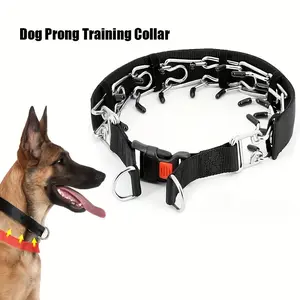 Adjustable No-Pull Dog Training Collar with Quick Release Buckle & Nylon Cover Pet Dog Spike Pinch Collar dog accessories dog products