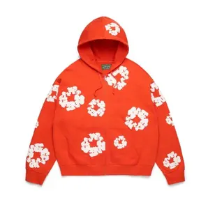 (FW25) Denim Tears Cotton Wreath Zip Hoodie Orange