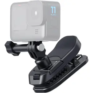 K&F Concept Magnetic Backpack Clip Mount for DJI Osmo Action 5 Pro, 180 °   Swivel Quick Release Action Camera Holder for Go Pro Hero 13 12 11 10 9 Black, Osmo Actoin 3/4, Insta360 X5 X4 X3, Ace Pro 2, Magnetic Clip