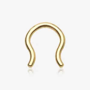 Implant Grade Titanium Gold PVD Basic Septum Retainer