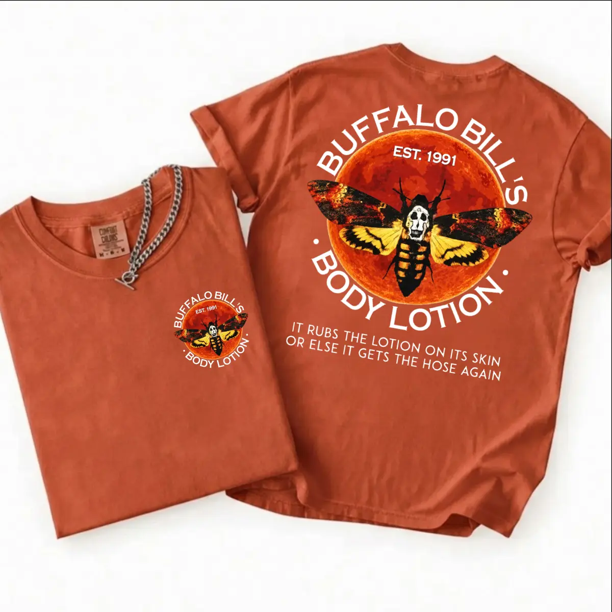 [Comfort Colors] Buffalo Bill's Body Lotion T-Shirt, Silence Of The Lambs Tee, Halloween Movie Tshirt, Classic Horror Movie Fan Shirt, Made In USA