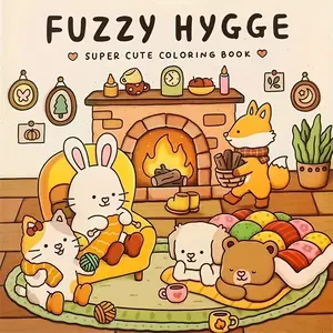 Super Cute and Healing Coloring Book - Adorable Animals and Cozy Scenes for Adults, Stress Relief Creative Painting Book, Bestselling Fun Coloring Book, Coloring Pages