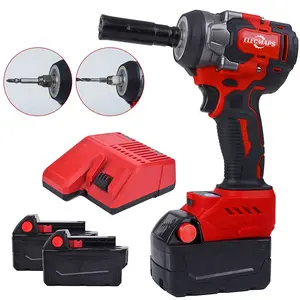3-in-1 Cordless Brushless Impact Wrench – 450N High Torque Power Tool Perfect for Car Repair, Home DIY & Construction | Red & Black Design