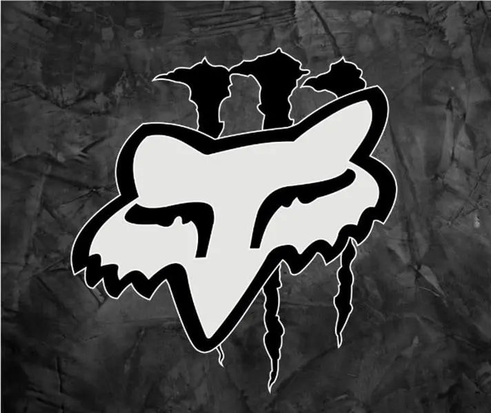Fox Racing Monster Sticker - Motocross Dirt Bike Decal for Helmets and Cars