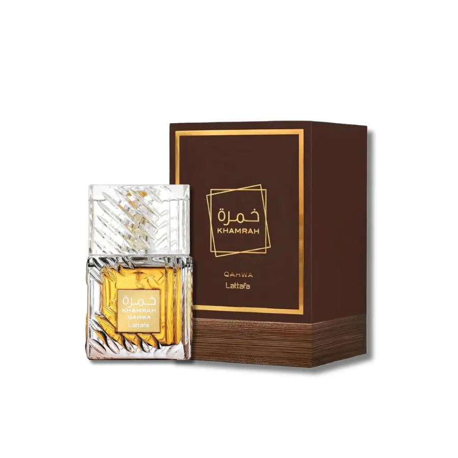 Lattafa Khamrah Qahwa Eau de Parfum, Aromatic Arabian Fragrance with Coffee & Vanilla, Long-Lasting Amber Warm Spicy Gourmand Scent for Unisex, 3.4 fl oz EDP Spray, Aromatic Chic Gourmand, Arabian Edp, Edp Sprays, Fragrances, Men's Fragrance