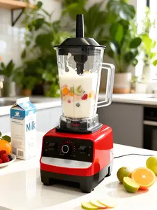 2L Commercial-Grade 6-Blade Blender BPA-Free Ideal for Home & Business 6 Free Kitchen Gadgets Included Red Base