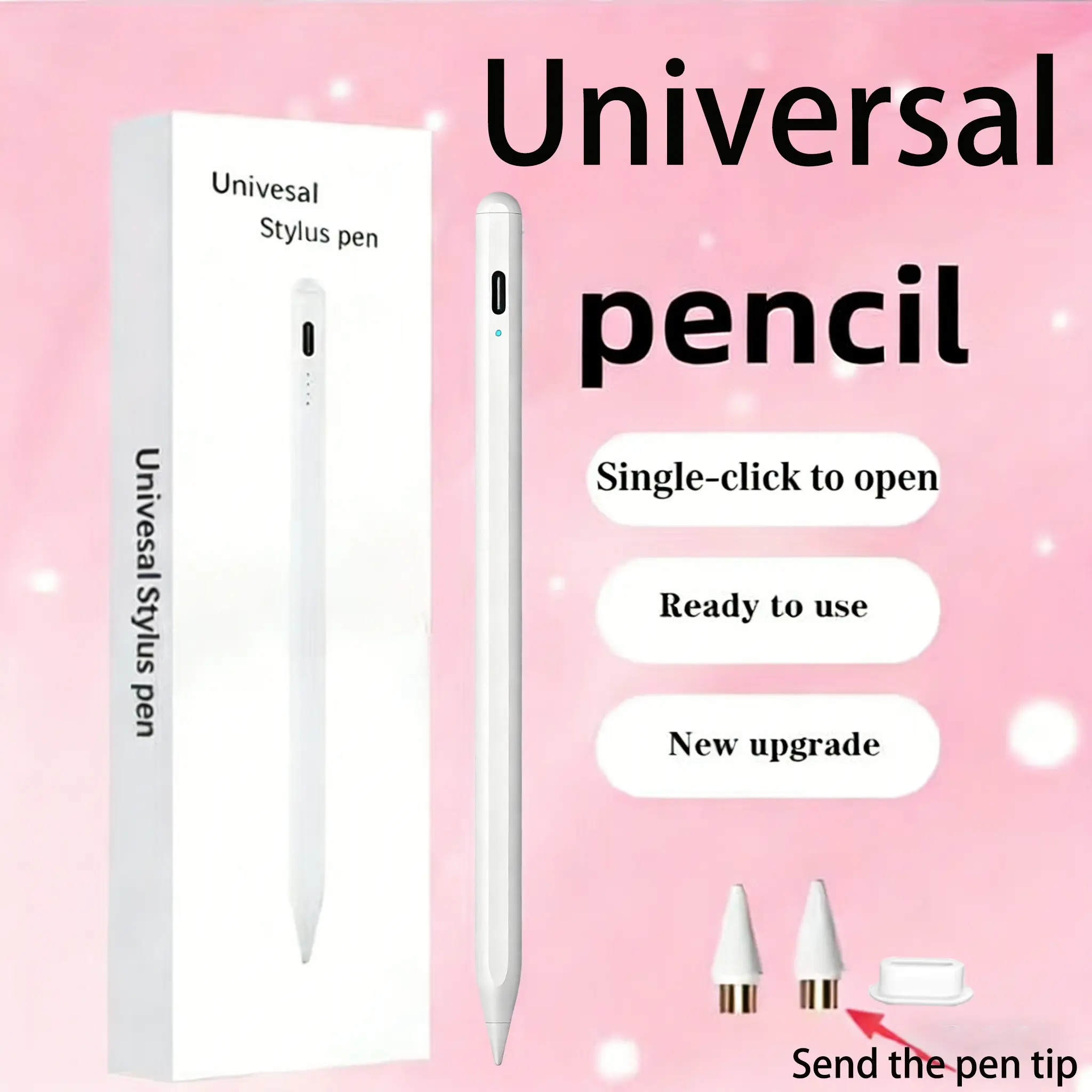 Universal Digital Touch Pen for Android iOS Windows, Capacitive Screen Touch Function, Smart Pen, Compatible with iPad Stylus Pen Apple Pencil Huawei Xiaomi Tablets, Tablet Styluses, Electronic Stylus