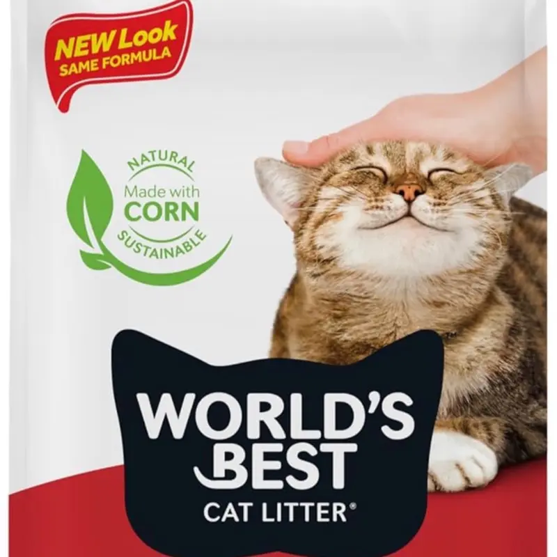 World's Best Cat Litter, Multiple Cat, Unscented, Lasts 2X Longer, 8 lb Bag | Controls tough multi-cat odors and lasts 2x longer; natural corn litter, quick clumping, flushable, 99% dust free