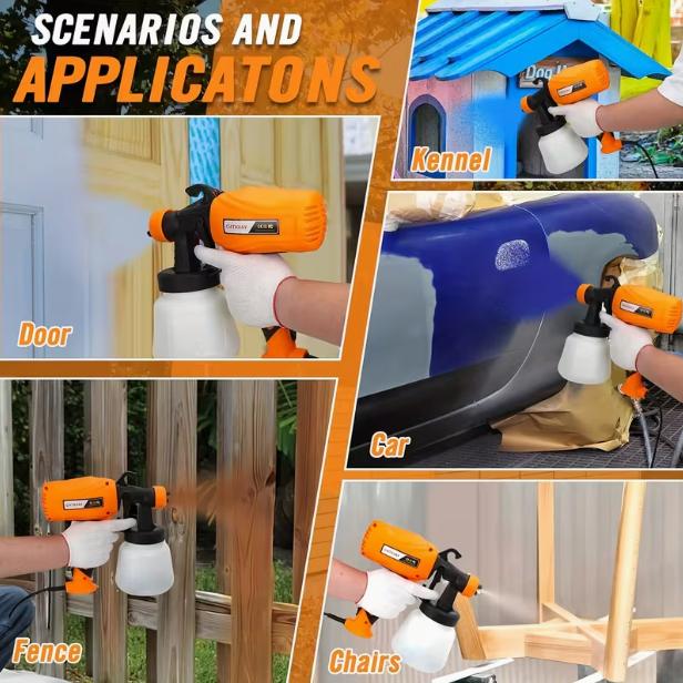 High-pressure Spray Painting Machine Electric Vacuum HVLP Spray Gun, 3 Spraying Modes, Water Tank Capacity 30.4 Ounces, Easy to Clean, Suitable for Home Decoration, Furniture, Cabinets, Fences, Walls, Doors And Garden Spray Painting High-pressure Spray Painting Machine Electric Vacuum HVLP Spray Gun, 3 Spraying Modes, Water Tank Capacity 30.4 Ounces, Easy to Clean, Suitable for Home Decoration, Furniture, Cabinets, Fences, Walls, Doors And Garden Spray Painting