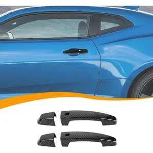 Exterior Door Handle Cover Outdoor Handle Trim Decor For 2016-2023 Camaro, Carbon Fiber (2PCs)