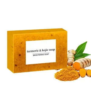 Turmeric & Kojic Acid Soap, Brightening Soap, Natural Handmade Exfoliating Bath Bar Soap, Body Care Product for Women & Men, Exfoliating Soap for Body Washing, Turmeric Soaps