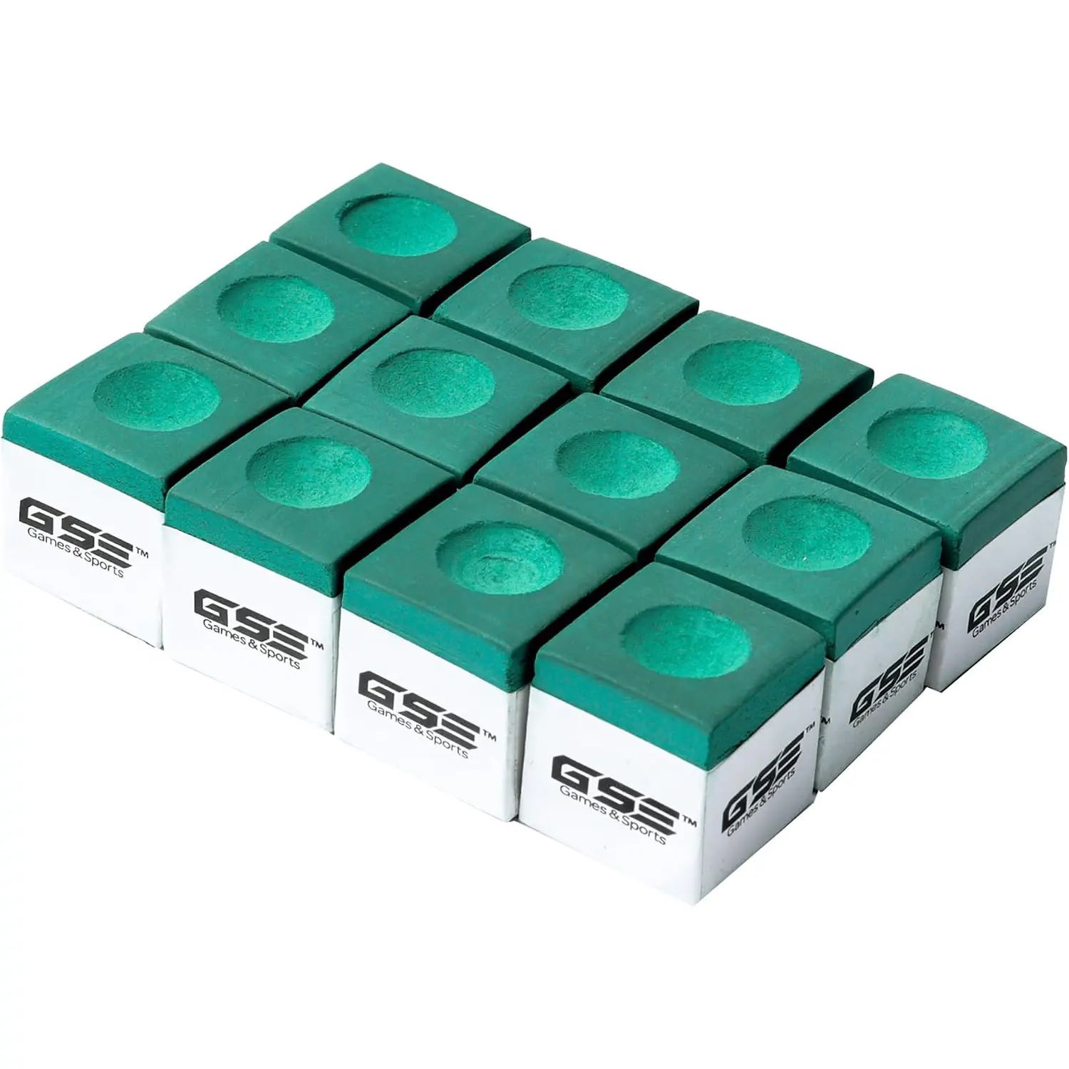 12-Pack of Billiard Pool Cue Chalks Pool Cue Aid Tool 12-Pack of Billiard Pool Cue Chalks Pool Cue Aid Tool