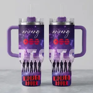 Arirang 2026 Purple Galaxy Fan Merch Cup, ARMY BangTan Tumbler 40oz