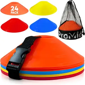 Soccer Training Cones - Available in Sets of 24 or 50 with Mesh Bag & Strap - Flexible & Heavy-Duty - Ideal for Football, Basketball, and Running Drills - Premium Quality Sports Training Cones.