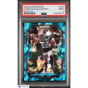 2020 Panini Prizm Christian Mccaffrey #237 Blue Ice PSA 9