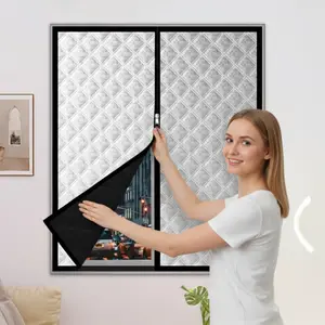 Windproof Home Curtains – Thickened Zipper Design, Noise-Reducing & Insulating, Dust & Wind Protection, for Bedroom & Living Room, Decoration Items