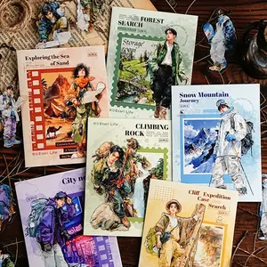 Outdoor Adventure Theme Sticker Pack, Creative Hand Account Decoration Material, Suitable for Scrapbook, Diary, Album, Phone Case