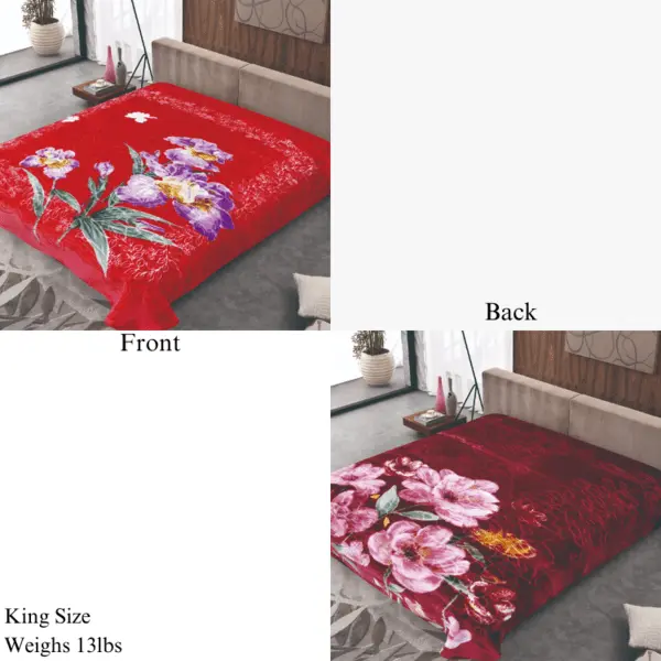 2 Ply Super Soft Blanket Weighs 13lbs King Size [Red/Maroon]