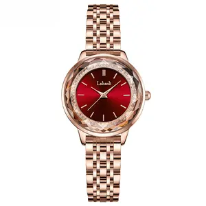 2026 Women's Light Luxury Wristwatch, Fashionable and Versatile, Popular Diamond-Cut Mirror with Diamond Inlay
