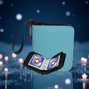 Single Pocket Mini Trading Card Album, Holds 40 Cards, Top Load Card Bag, Ultra-Light Portable Tcg Mtg Game Collection Book, Gift for Boys Girls